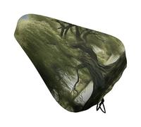 Big Trees Bike Seat Cover Waterproof Oxford Fabric, Universal Adjustable Bicycle Saddle Cover with Drawstring Easy Install Protective Rain Dust Covers for Women Men