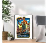 Big Trouble In Little China, 80s Movie Print Vintage Nostalgic Film Poster, A4 and A3 Frame Options, Home, Pub, Café, Bar Decoration Wall Art Print, House gift for movie lovers (A3 Print Only)