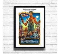 Big Trouble In Little China, 80s Movie Print Vintage Nostalgic Film Poster, A4 and A3 Frame Options, Home, Pub, Café, Bar Decoration Wall Art Print, House gift for movie lovers (A3 Framed (Black))