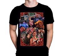 Big Trouble Little China Mens T-Shirt Gothic Horror Print, Black Cotton T-Shirt, Movie Poster Tee by Peter Panayis