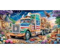 big truck 1000 Piece Puzzle for Adults - Fun and Challenging Family Game Great Gift Idea Home Activity 75x50/1000pcs