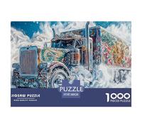 Big Truck 1000 Pieces Jigsaw Puzzles For Adults Educational Games Stress Relieving Entertainment Exercise The Memory of The Brain for The Whole for Women, Gifts for Men 38x26cm/1000pcs