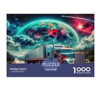 Big Truck Adult Jigsaw Puzzle: Truck on Road Under Cosmic Sky Educational Game Decompression for Adults Teens & Home Decor 52x38cm/1000pcs