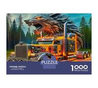 Big Truck Colourful Truck with Lion Hood 1000 Pcs Jigsaws for Adults The Impossible Challenge Brain Development 38x26cm/1000pcs