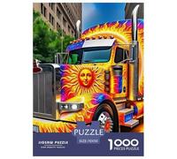Big Truck Jigsaw Puzzles Adults Kids 1000 Piece Whimsical Challenge Toy Educational Games Home Decoration Family Game Night Brain Teaser Fun Creative Women Men Teens Age 14 Years Up 70x50cm/1000pcs