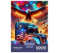 Big Truck Jigsaw Puzzles for Adults Kids 1000 Pieces Whimsical Challenge Toy Educational Games Home Art Decor Idea Brain Teaser Party Games 70x50cm/1000pcs