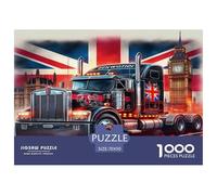 Big Truck Jigsaw Puzzles Puzzle for Adults Kids. 1000 Piece Whimsical Challenge Toy Educational Games Home Decoration for Adults& Kids Age 14 Years Up 70x50cm/1000pcs