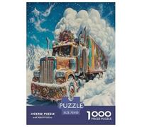 Big Truck Jigsaw Puzzles Puzzle for Adults Kids. 1000 Pieces Great Gifts Challenge Toy Educational Games Home Decoration for Educational Games Gifts 70x50cm/1000pcs