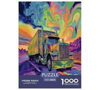 Big Truck Jigsaw Puzzles Puzzles for Adults Kids. 1000 Piece Great Gifts Challenge Toy Educational Game Home Decoration for Adults& Kids Age 14 Years Up 38x26cm/1000pcs