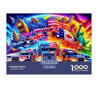 Big Truck Jigsaw Puzzles Puzzles for Adults Kids. 1000 Piece Impossible Challenge Toy Educational Game Home Decoration for Adults& Kids Age 14 Years Up 70x50cm/1000pcs
