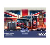 Big Truck Jigsaw Puzzles Puzzles for Adults Kids. 1000 Piece Whimsical Challenge Toy Educational Game Home Decoration for Educational Games Gifts 38x26cm/1000pcs
