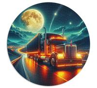 Big TruckJigsaw Puzzle 1000 Piece for Adults Round FantasyCreative Challenging Puzzle Toy1000pcs (67.5x67.5cm)