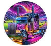 Big TruckJigsaw Puzzle 1000 Pieces for Adults Kids Round FantasyCreative Challenging Puzzle Toy1000pcs (67.5x67.5cm)