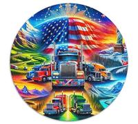 Big TruckJigsaw Puzzles 1000 Piece for Adults Round FantasyCreative Challenging Puzzle Toy1000pcs (67.5x67.5cm)