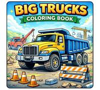 Big Trucks: Coloring Book for Boys Ages 6-7