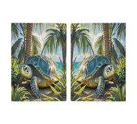 Big Turtle And Palm Trees Passport Holder Passport Wallet PU Leather Passports Protective Cover Slim Travel Accessories