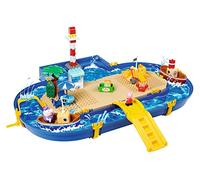 BIG-Waterplay Peppa Pig Holiday Outdoor Water Toy with Large Waterway, BIG Bloxx Building Blocks, Hand Crank & Peppa Pig Figures, for Children from 3-7 Years