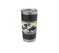 Big Wave Ukiyo-e Japanese Traditional Dinosaur T-Rex Stainless Steel Insulated Tumbler