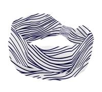 Big Waves in Linear Style Nautical Pattern Wide Headbands for Women, Yoga Workout Head Bands Wide Elastic Hair Bands for Washing Face Makeup