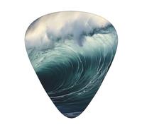 Big waves in the sea 12 Pack Guitar Picks Plectrums with Organizer Storage Box, ABS Material Picks for Acoustic & Electric Guitar, 3 Thickness Options
