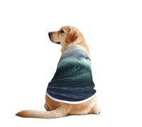 Big Waves in The sea Dog Clothes - Breathable Soft Dog Costume Pet Dogs, Fashionable and Comfortable T-Shirts for Medium and Large Dogs