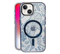 Big Whale Shark for iPhone 13 Case, MagSafe Compatible,Matte Soft Slim Shockproof Cover,Anti-Fingerprint,Anti-Yellowing,Anti-Scratch Back,Magnetic Phone Case for Apple, Funny,Clear Black