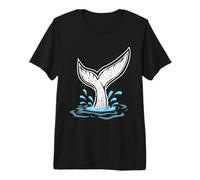 Big Whale Tail in Waves Orca Ocean Marine Biologist Cute Premium T-Shirt