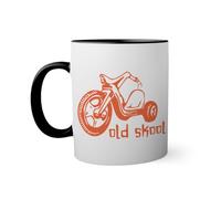 Big Wheel Old School 80s Retro Nostalgia Black Coloured Inside with Matching Handle Mug 330ml