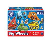 Big Wheels Jigsaw Set 4 Puzzles 4 8 Pieces Mighty Machines Age 3+
