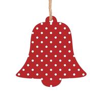 Big White Dot Print Wooden Christmas Ornaments Xmas Hanging Pendants For Home Party Xmas Present Decorations