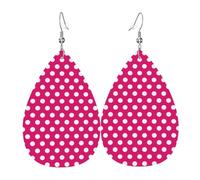Big White Dot Women'S Drop-Shaped Leather Earrings Are Suitable For Parties, Holiday Parties And Gifts.