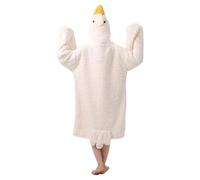 Big White Goose Wearable Blanket, Duck Blanket Hoodie, Cute Ducks Animals Hoodie Wearable Blankets with Sleeves, Duck Pajamas Costume Couples Hoodies Sleepwear Sleeping Bag, for Kids Adult Men Women