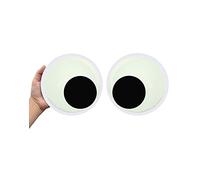Big Wiggle Eyes Large Sticky Eyes for Party Decorations Refrigerator Door Christmas Trees Lawns Car Classroom DIY Craft Projects (18 CM Glowing Googly Eyes)