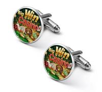 Big Win Casino Shirt Cufflinks for Men Cuff Links Tie Father Husband Wedding Business 1.7cm