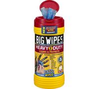 Big Wipes Heavy Duty Pro+ Hand Wipes Tub x100 Dual-Sided Removes Paint Oil