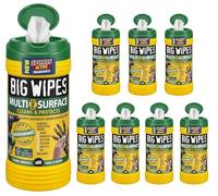 Big Wipes Multi-Surface Cleaning Wipes - Absorbent Surface & Hand Wipes - 4 Power Solvents & 4 Skin Conditioners - Industrial Cleaning Products - Heavy Duty Hand Cleaner - 8 Tubs x640