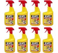 Big Wipes Power Spray - Degreaser Spray & Multipurpose Cleaner Spray for Hands, Tools & Surfaces - Degreaser Kitchen Heavy Duty Formula - Fast-Acting Grease, Oil & Dirt Surface Cleaner - 8-Pack x 1L
