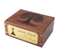 Big Wood Works Burial Urn for Ashes, Memorial Tribute for Families and Pets, Preserving Love and Cherished Moments in Times of Loss - Tree Life Plaque 1 Medium (8"x6"x3.5") - 100 lbs or 45 Kg