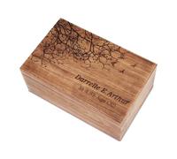 Big Wood Works Personalized Wooden Urn Box - Custom Engraved Memorial for Ashes - Pet Cremation Keepsake - Handmade Tree of Life Design - Medium (8"x6"x3.5") - 100 lbs or 45 Kg