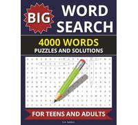 BIG Word Search Puzzle Book: 4000 Words with Easy to Read Puzzles and Solutions about a wide variety of topics. | 8.5x11 inches, 266 pages | 200 ... Gift for Vacations, Holidays and Relaxing