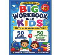 Big Workbook for Kids Ages 4-8: Kindergarten to Grade 2 | Addition, Counting, Reading Skills, Short Stories & Early Comprehension | Perfect for Home Learning & School Prep