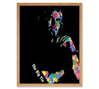 Big Yin Billy Connolly Paint Splatter Art Print Framed Poster Wall Decor 12x16 inch