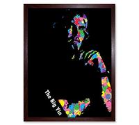 Big Yin Billy Connolly Paint Splatter Art Print Framed Poster Wall Decor 12x16 inch