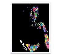 Big Yin Billy Connolly Paint Splatter Art Print Framed Poster Wall Decor 12x16 inch