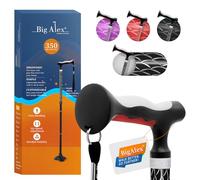 BigAlex Elderly Stick - Adjustable, Foldable, Self-Supporting, Sturdy Walking Stick for Women and Men with Carrying Bag, Non-Slip Base, Stable Walking Support