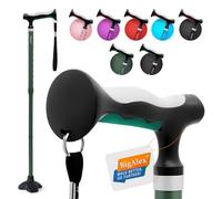 BigAlex Elderly Stick - Adjustable, Foldable, Self-Supporting, Sturdy Walking Stick for Women and Men with Carrying Bag, Non-Slip Base, Stable Walking Support