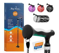 BigAlex Elderly Stick - Adjustable, Foldable, Self-Supporting, Sturdy Walking Stick for Women and Men with Carrying Bag, Non-Slip Base, Stable Walking Support