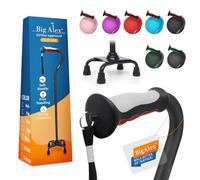 BigAlex Quadripod Walking Stick for Men and Women with Non Slip Quadruple Base, Folding Poles for Elderly, Stable Walking Support, Large Four Legs Base