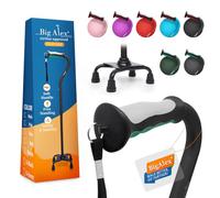 BigAlex Quadripod Walking Stick for Men and Women with Non Slip Quadruple Base, Folding Poles for Elderly, Stable Walking Support, Large Four Legs Base