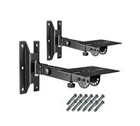 BIGalleons SPS-508 Speaker Wall Mount Stand, Rotatable Angle, Adjustable Swivel Tilt Speaker Mount Bracket, Home Surround Sound System 100 lbs Capacity (2 Packs, Black)
